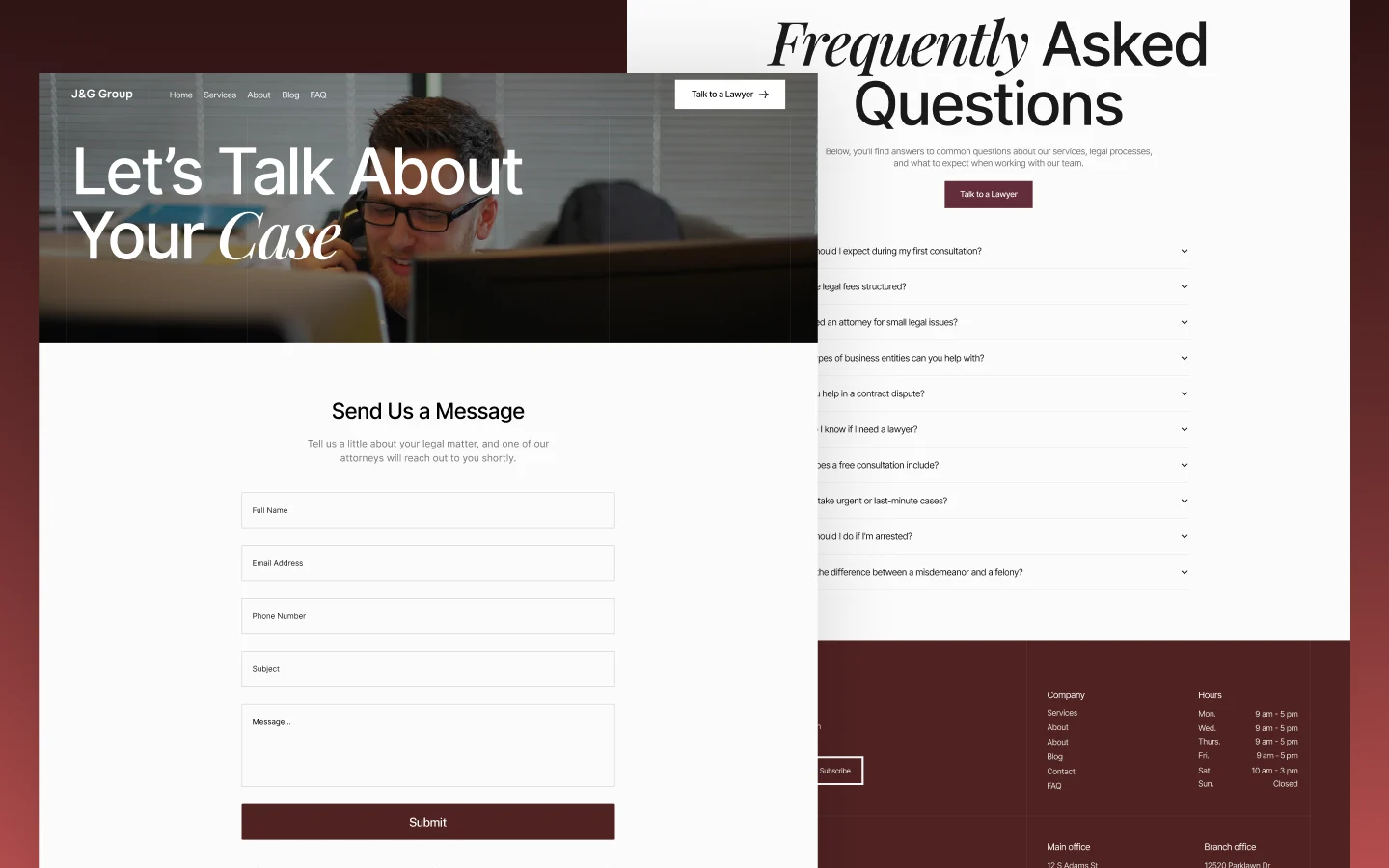 Johnson & Green Webflow Template Thumbnail