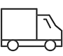 A black and white image of a truck.