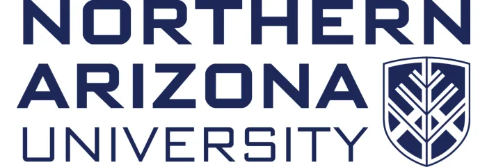 Northern Arizona University stacked blue horizontal logo