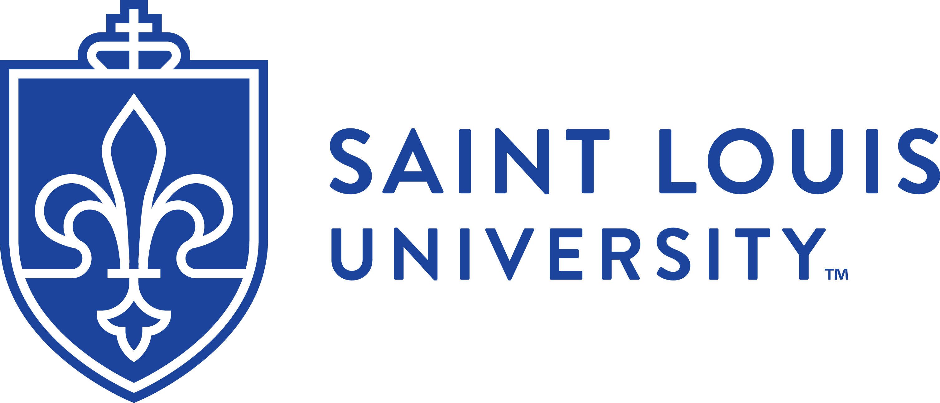 Saint Louis University crest logo blue