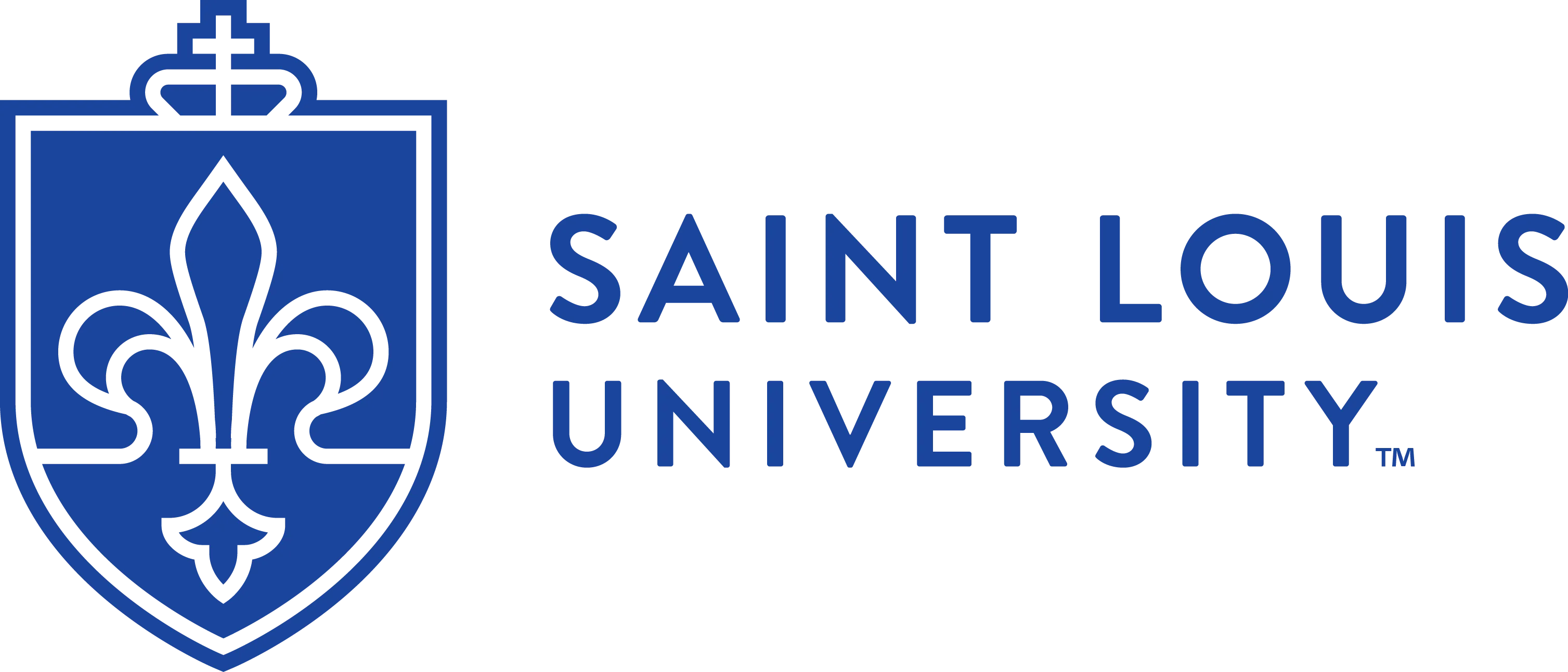 Saint Louis University crest logo blue
