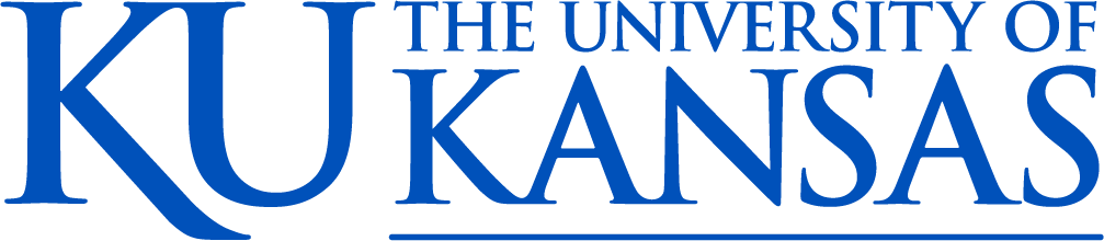 Kansas University KU Horizontal blue logo