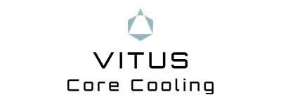 Logo von VITUS Core Cooling – die revolutionäre Kühltechnologie für sofortige Leistungssteigerung.