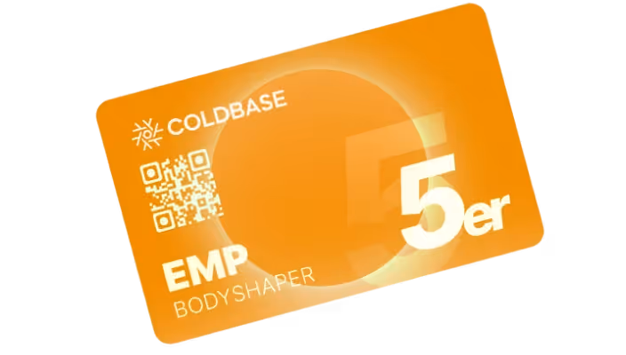 ColdBase EMP Bodyshaper 5er-Karte für sichtbar straffere Konturen und erste Muskelaufbau-Ergebnisse – 47 € Ersparnis.