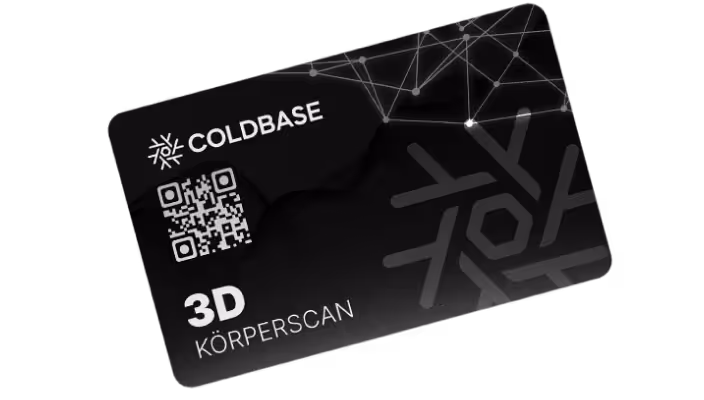 ColdBase 3D-Körperscan-Erstanwendungskarte für deine Ausgangsanalyse – perfekter Einstieg für nur 29 €.
