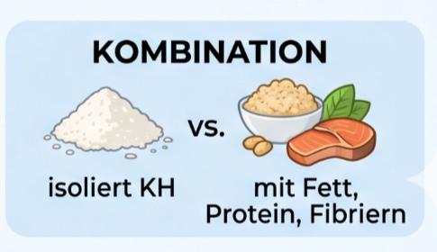 Kombination Kohlenhydrate mit Fett Protein und Ballaststoffen