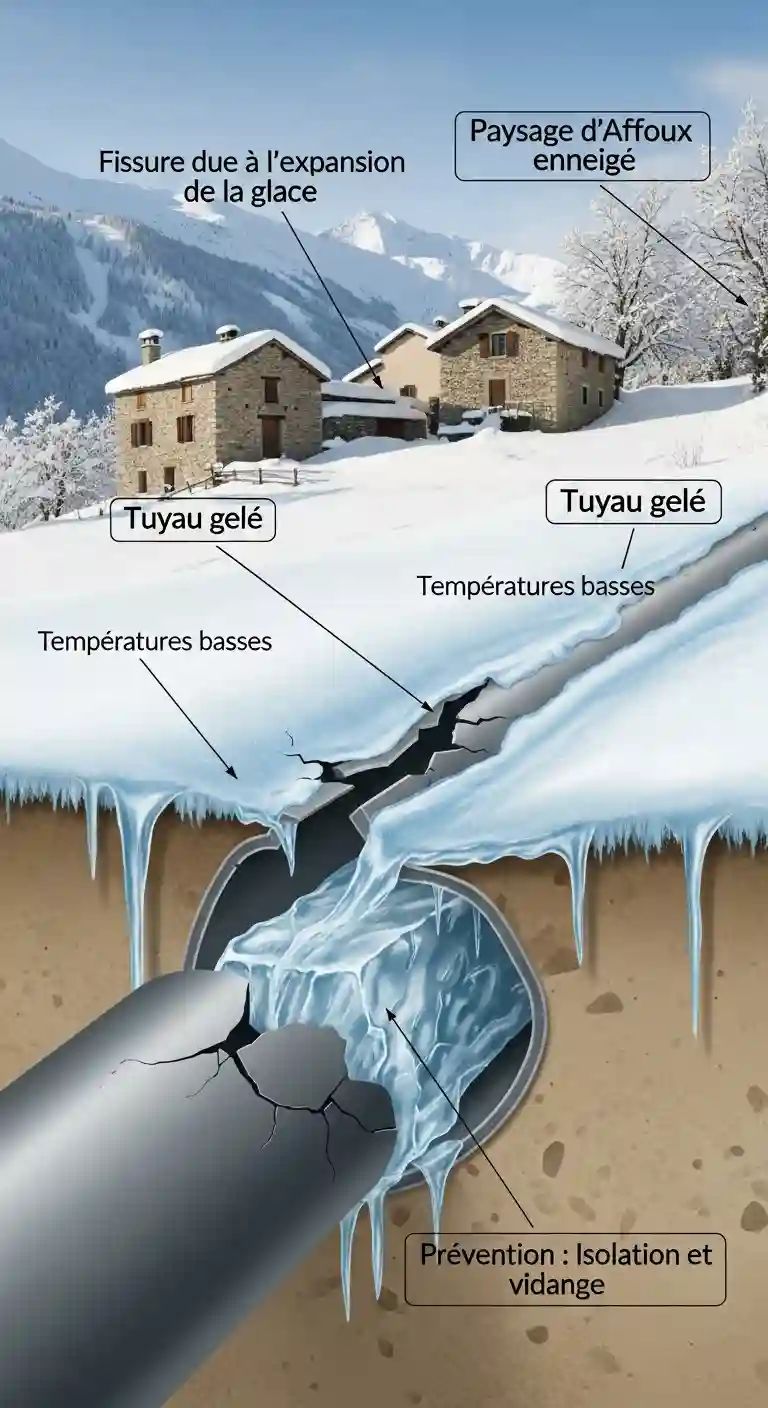 Gel canalisations Affoux symptômes prévention