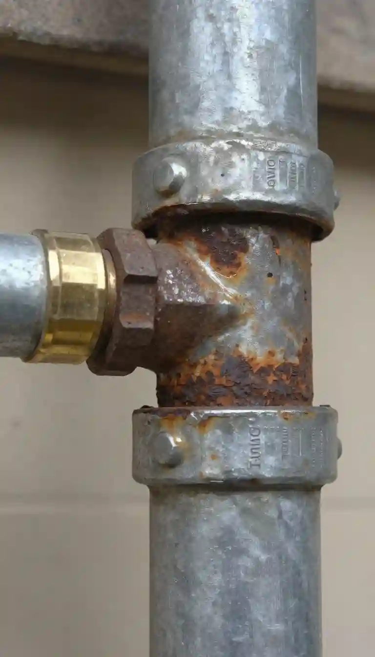 Raccords plomberie anciens Le Breuil centre historique corrosion canalisations