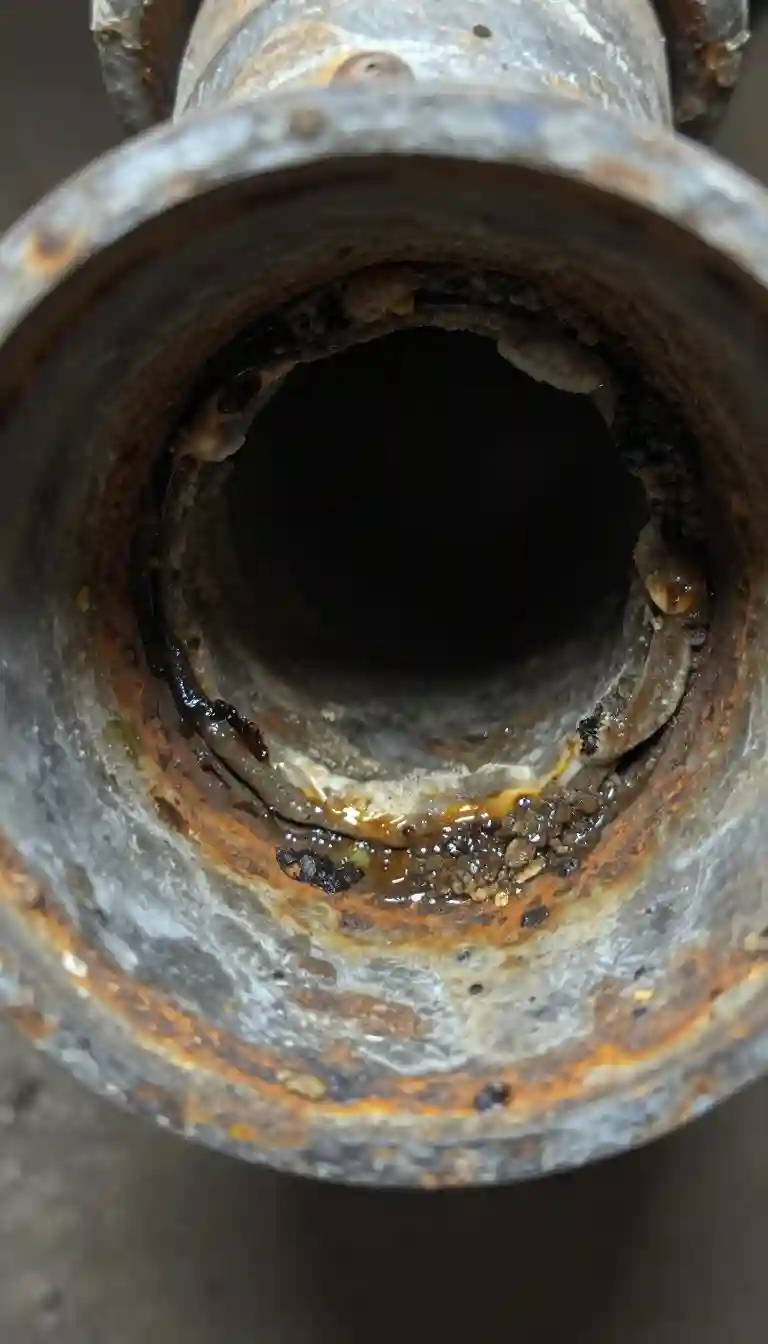 Canalisation engorgée calcaire fonte bâti ancien Loire-sur-Rhône nécessitant clarinette débouchage