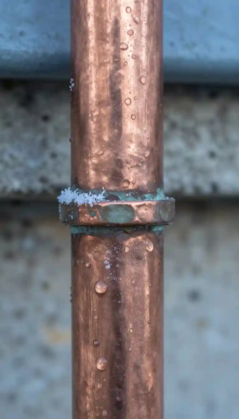 Canalisation gelée avec givre à Oullins-Pierre-Bénite nécessitant dégel urgent professionnel