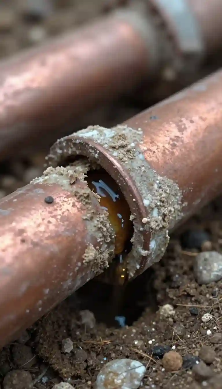 Fuite eau extérieure canalisation enterrée Bagnols corrosion calcaire réparation urgente plomberie