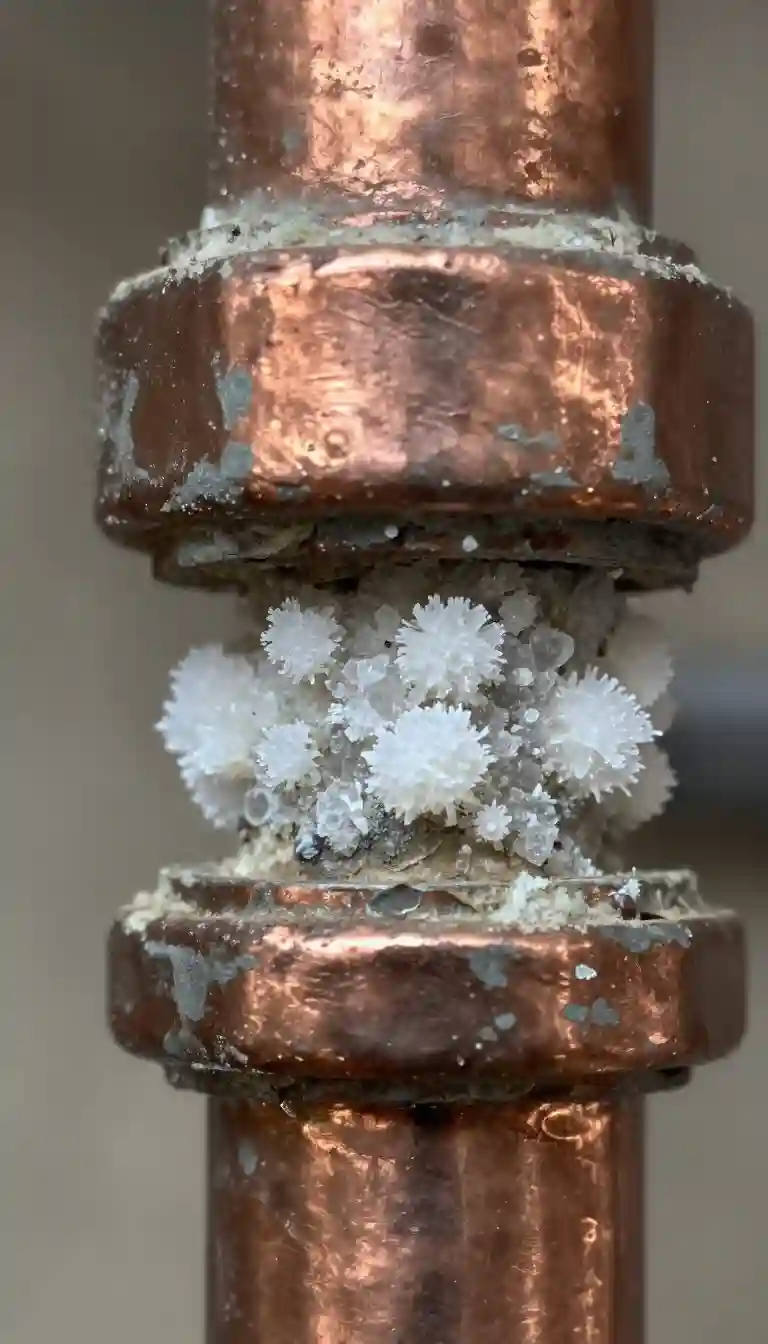 Dépôts calcaire obstruant canalisation cuivre Saint-Bonnet-le-Troncy hameau ancien besoin traitement