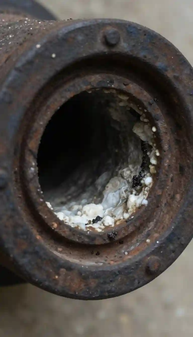 Mauvaise odeur canalisation Aveize dépôts calcaire biofilm bactérien tuyau ancien