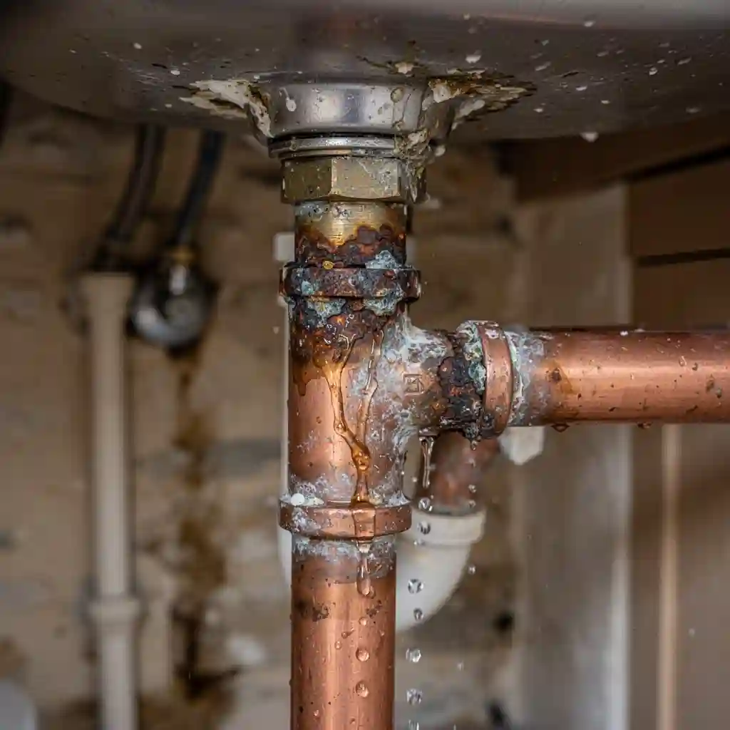 dégât des eaux fuite canalisation cuivre centre-bourg Chasselay Rhône calcaire