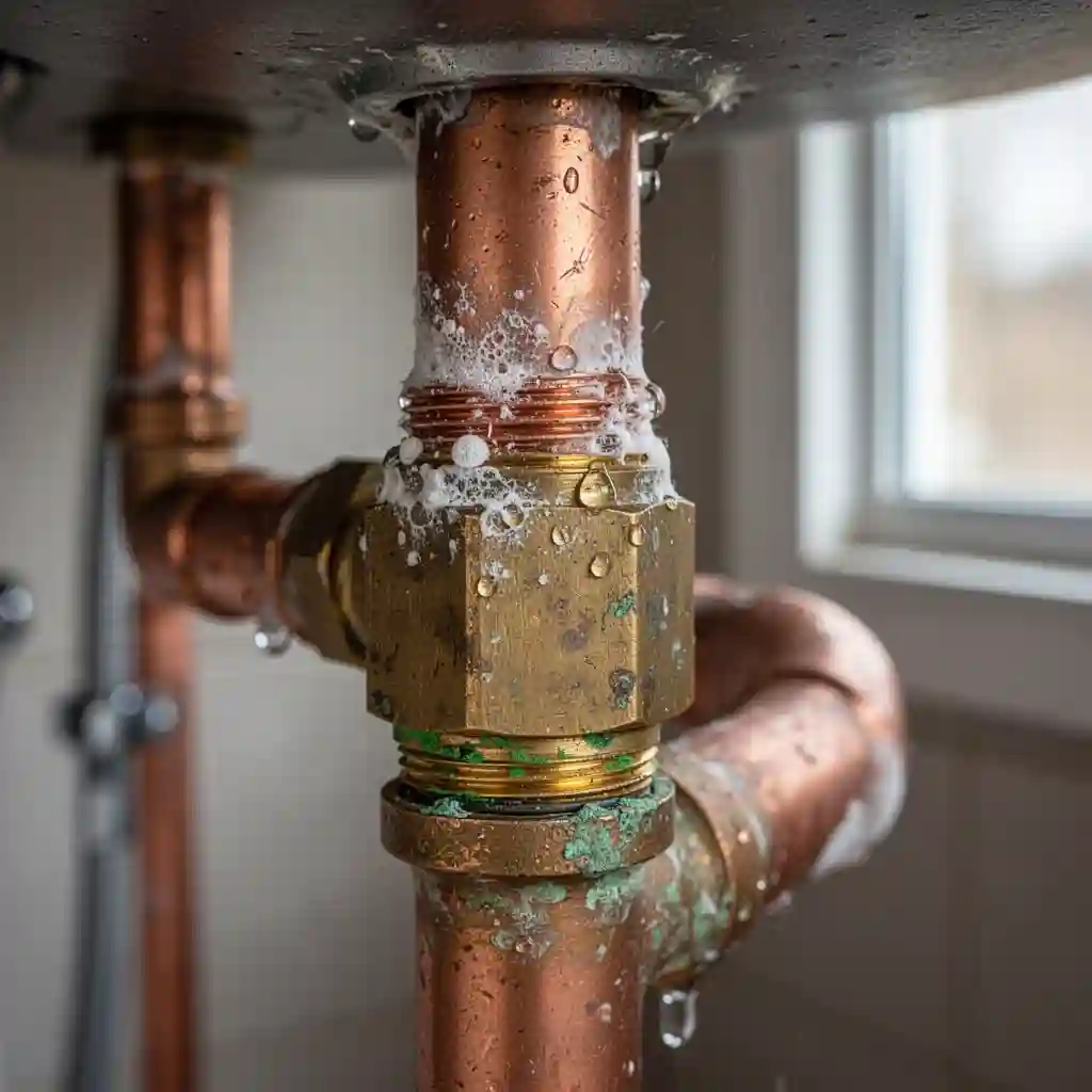 Réparation fuite d'eau raccord à Écully quartier Pérollier