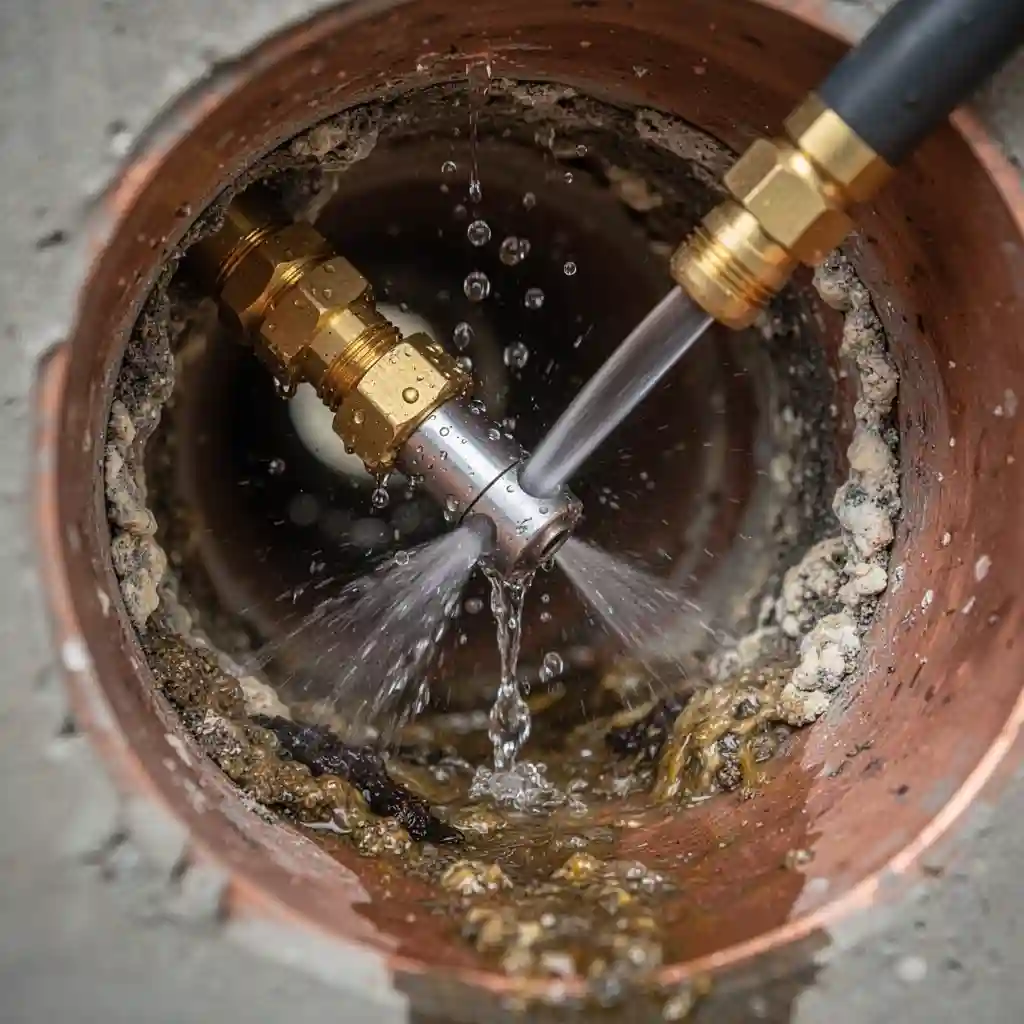 Débouchage haute pression Lozanne centre-bourg buse hydrocurage canalisation domestique