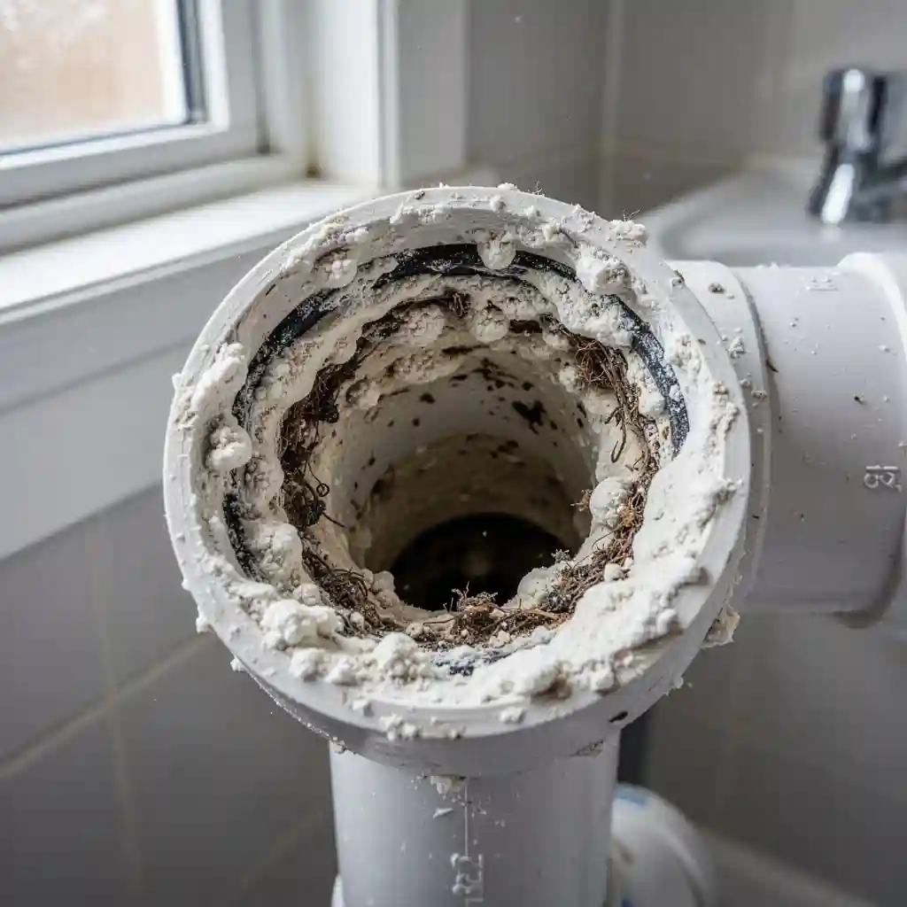 Lavabo bouché Messimy Le Bourg : tartre calcaire dans évacuation