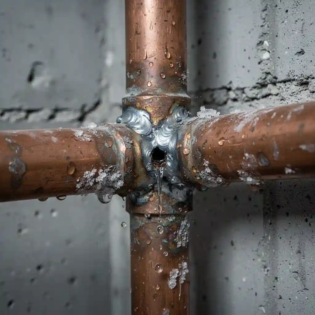 Fuite eau immeuble Savigny hameau Taylan canalisation cuivre