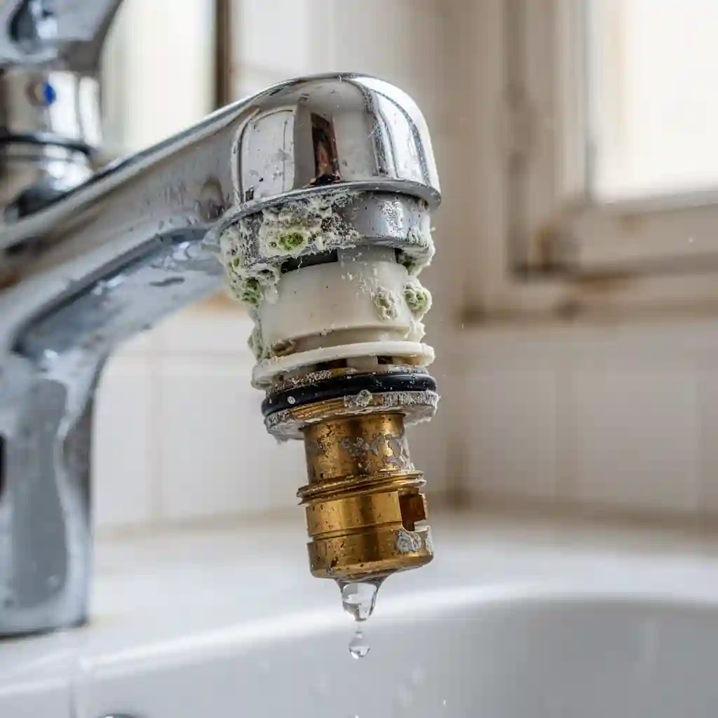 Fuite d'eau mitigeur Saint-Fons quartier Arsenal cartouche céramique entartrée