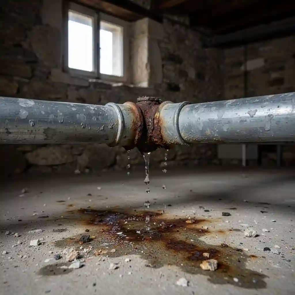Dégât des eaux à Nuelles, Saint-Germain-Nuelles : canalisation corrodée