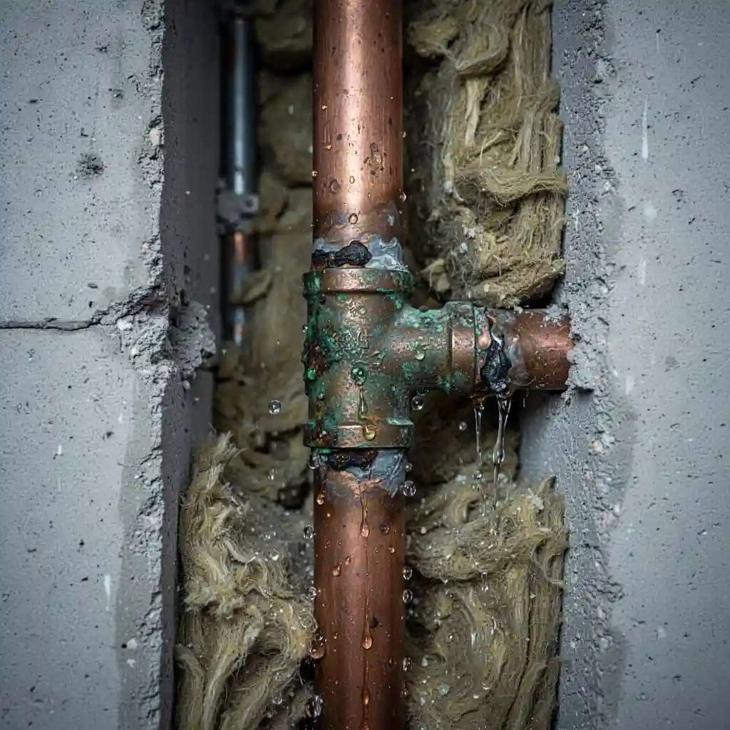 Recherche de fuite assurance Vaulx-en-Velin quartier La Soie canalisation cuivre encastrée fuyante