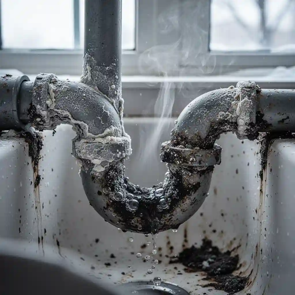 Odeur de canalisation à Pontcharra, quartier Grignon : siphon entartré