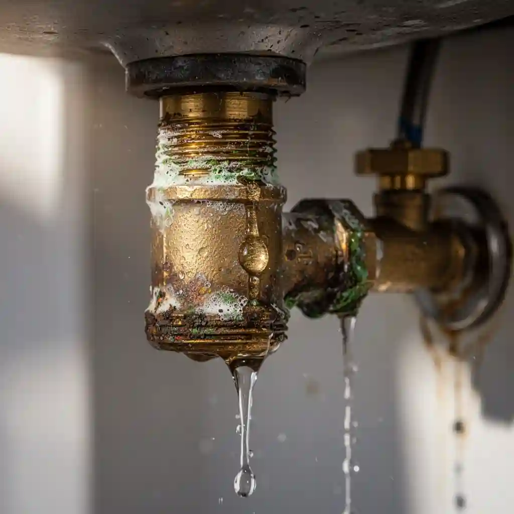 Plombier disponible aujourd'hui à Saint-Ismier quartier La Batie, raccord corrodé fuite eau