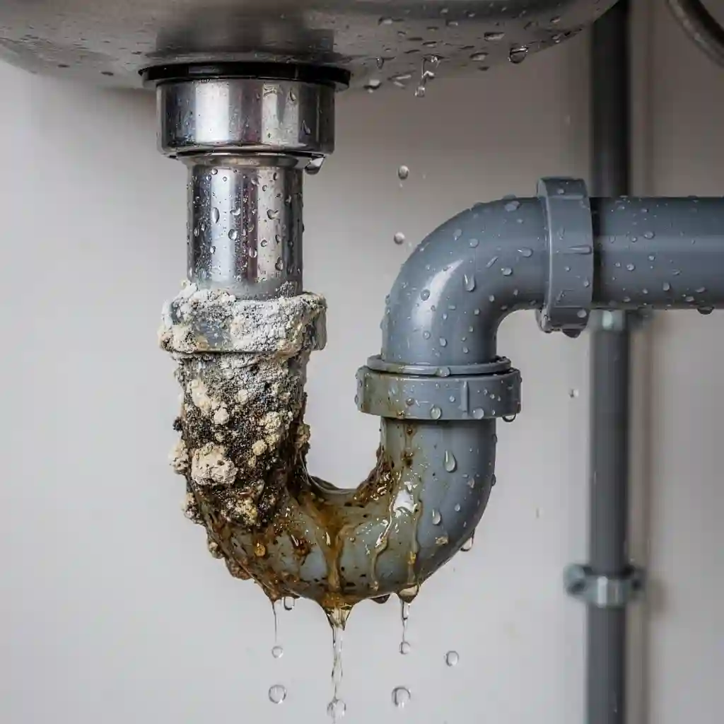 eau bouillante canalisation Romans-sur-Isère Pêcherie tartre dans siphon ancien