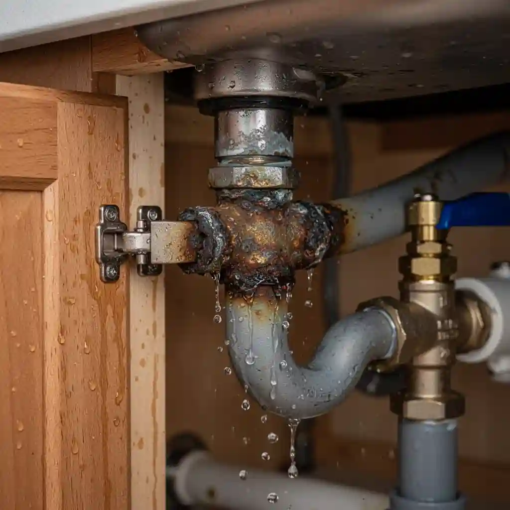 Surconsommation eau à Saint-Jean-de-Maurienne Sous le bourg fuite sous évier