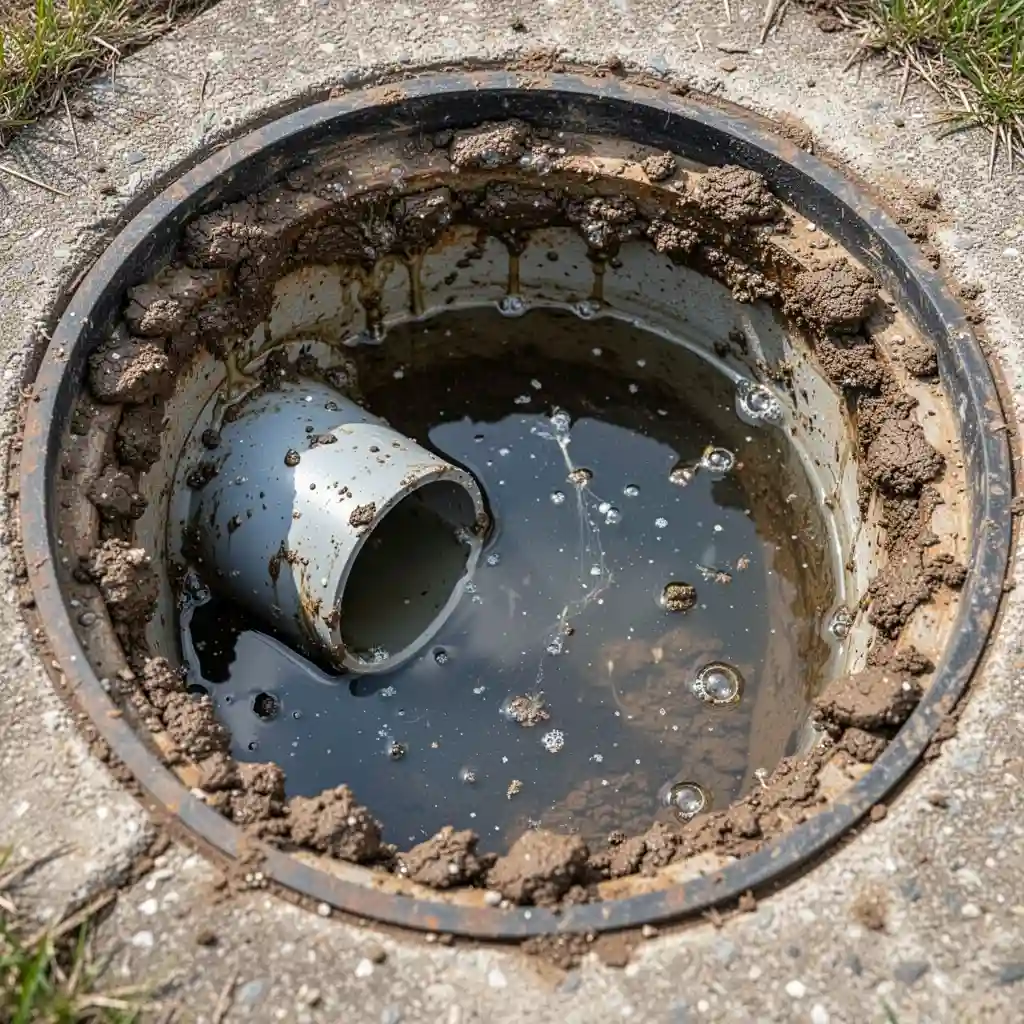 fosse septique Bonneville Thuet regard bouché eaux usées stagnantes