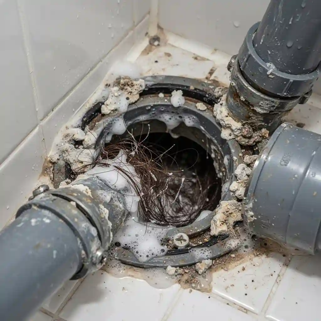 Assainissement Aubière Ville Centre canalisation encrassée sous évier