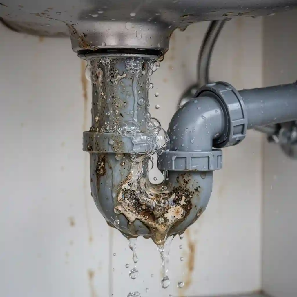 Canalisation qui gargouille Andrézieux-Bouthéon La Chapelle évacuation partiellement obstruée