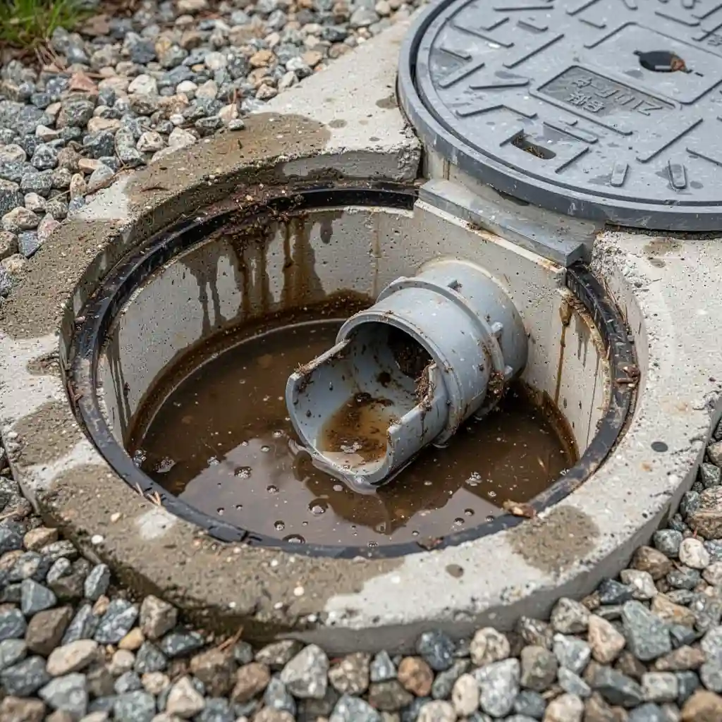 fosse toutes eaux Désertines Marmignolles regard d'assainissement humide