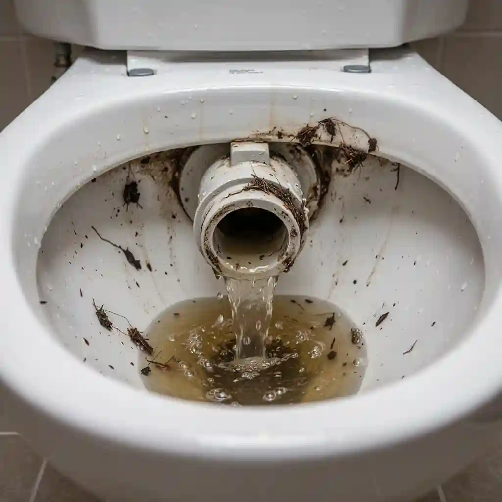 WC qui refoule à La Mure, Grande Rue, évacuation obstruée