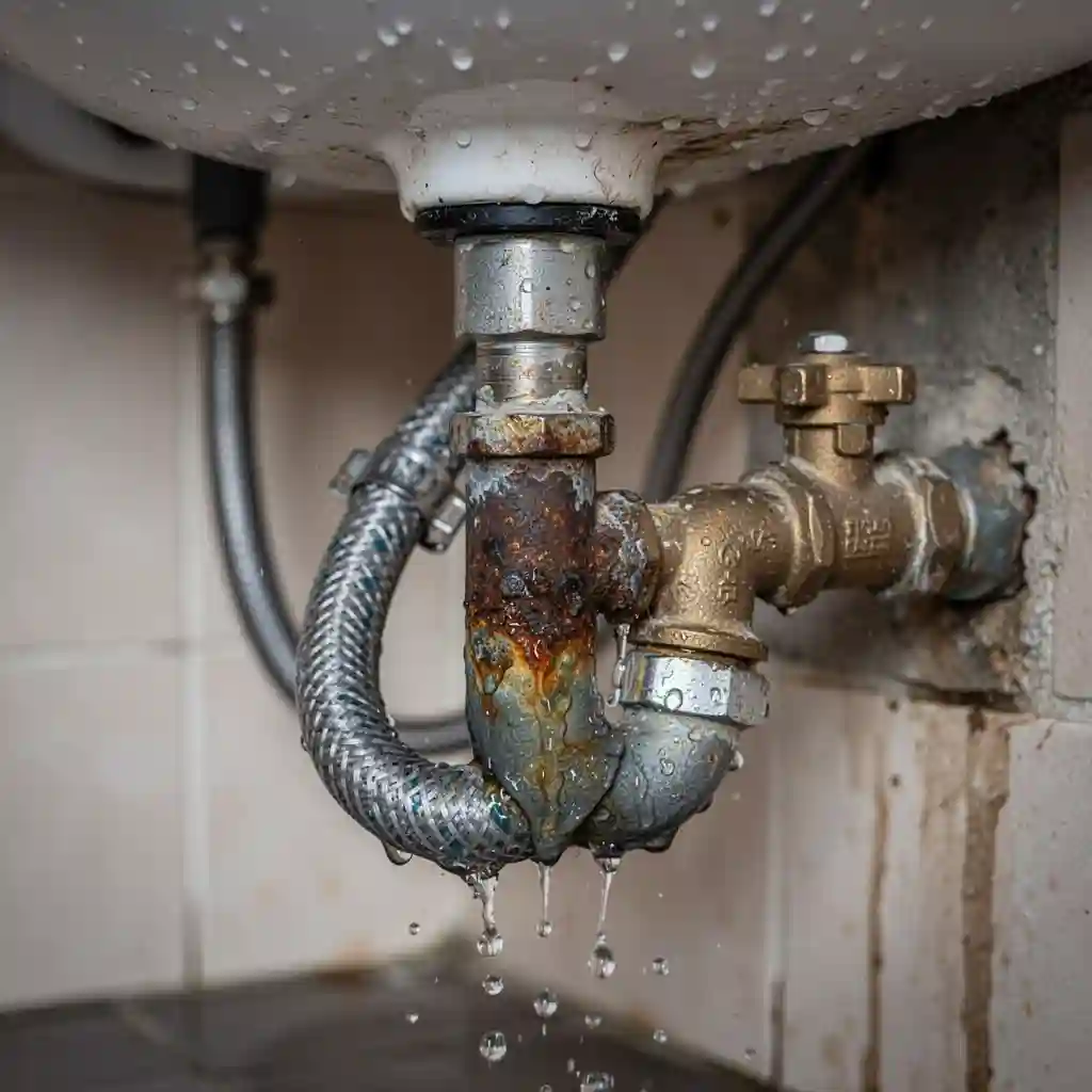 Prévenir problème plomberie Pleaux Loupiac raccord corrodé et flexible humide