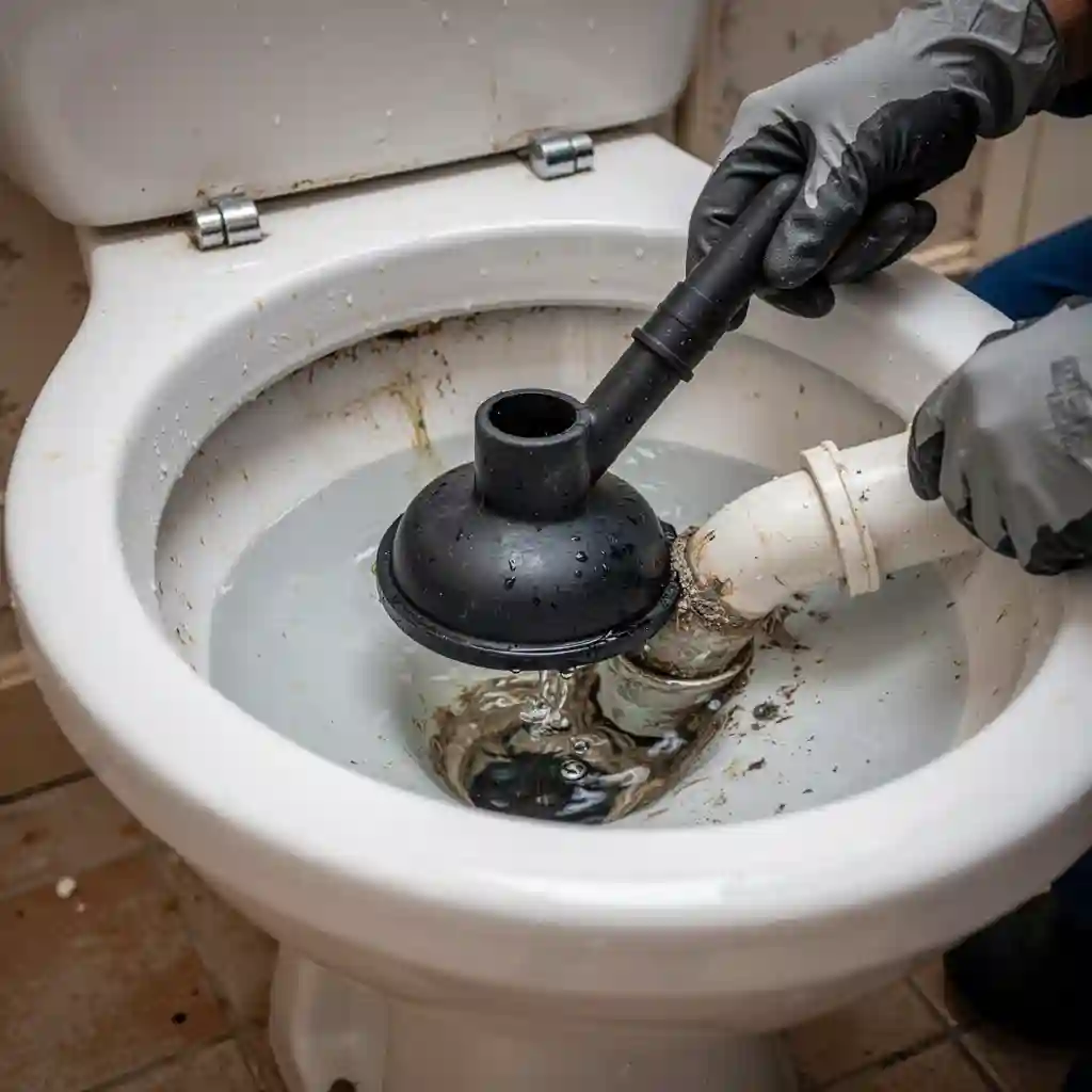 Ventouse plombier à Die, centre-ville, débouchage technique d’un WC