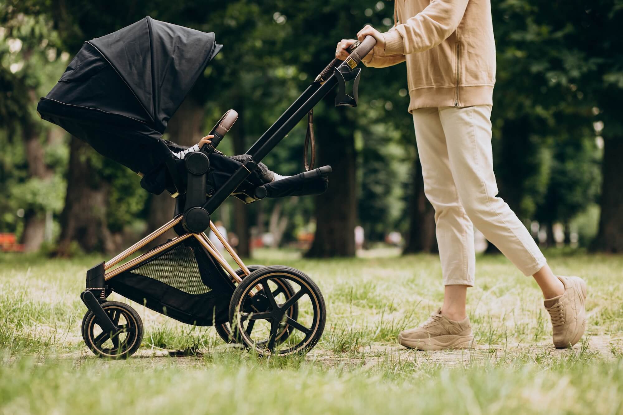 Stroller in a park