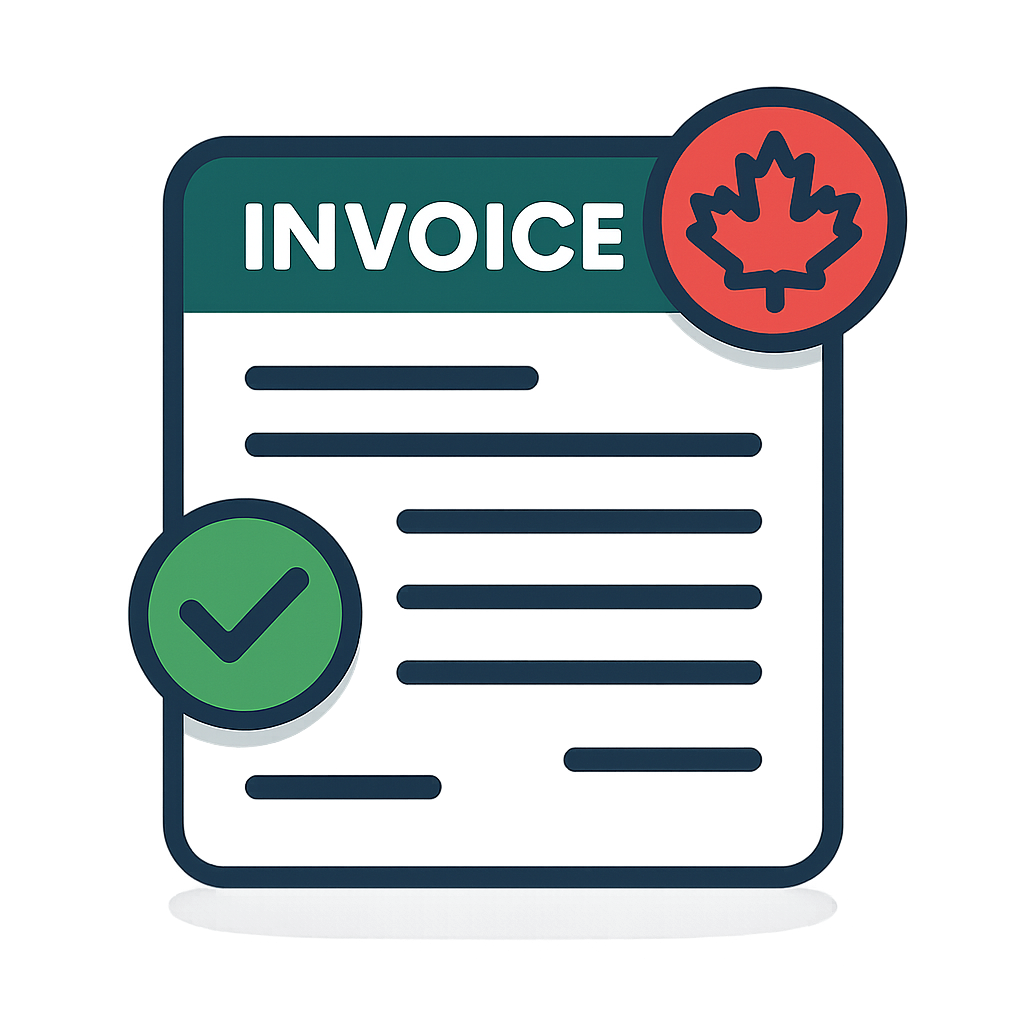 Invoice with fully compliant CA Tax regulations