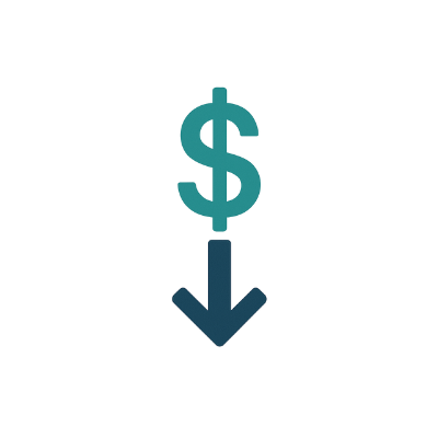 an invoice icon with navy and green features