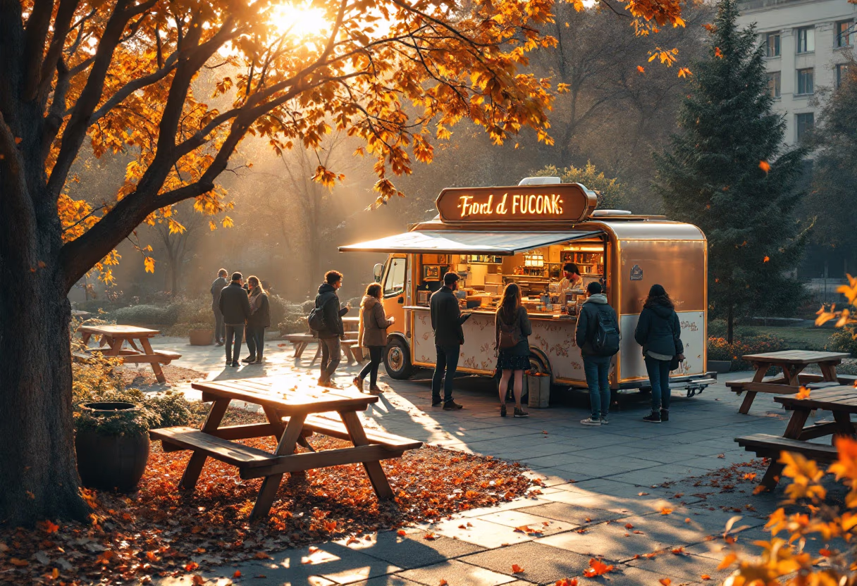 image of food truck in action