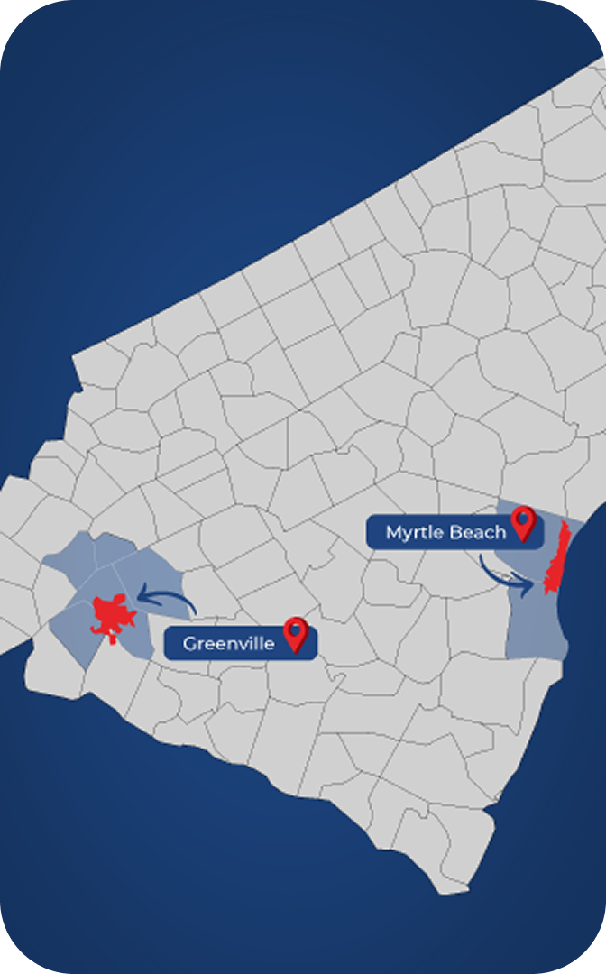 Map of our service areas