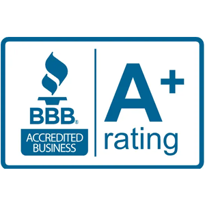 A+ Accredited Business Rating with Better Business Bureau