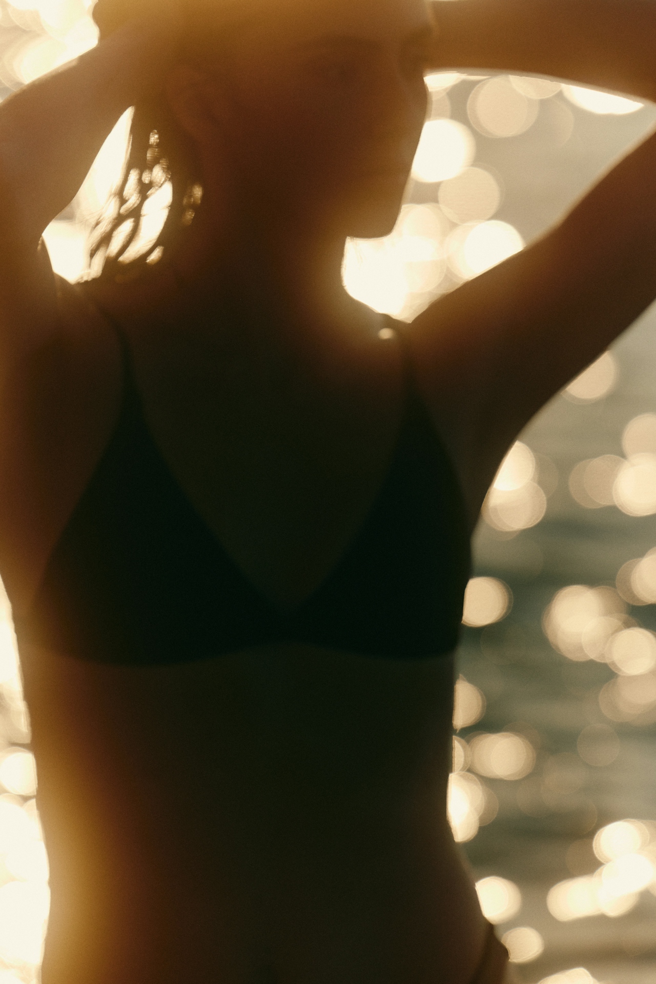 Woman near ocean