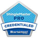 Certainteed ShingleMaster Pro credentialed contractor badge