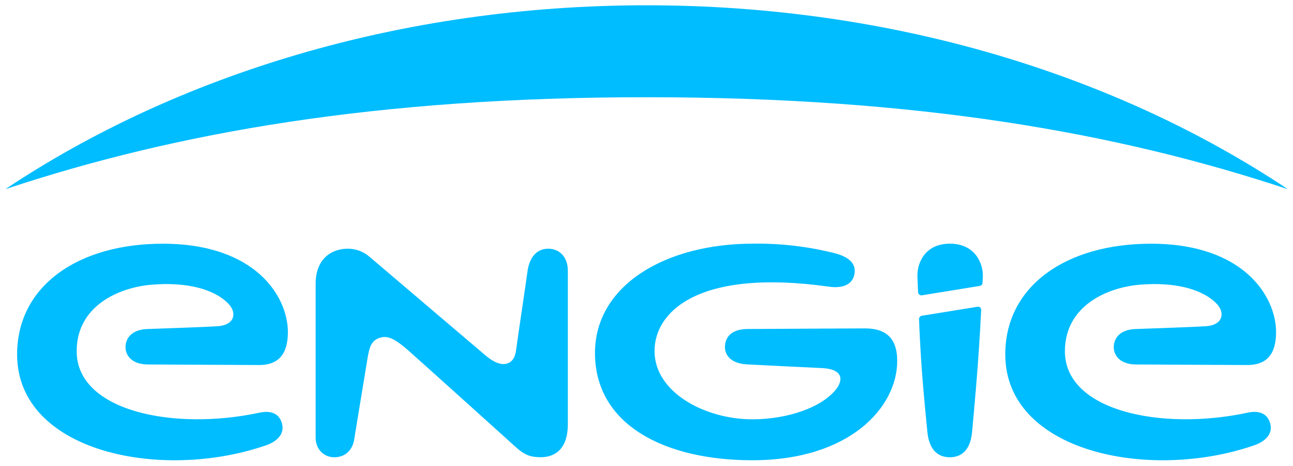 Engie logo in blue on transparent background.