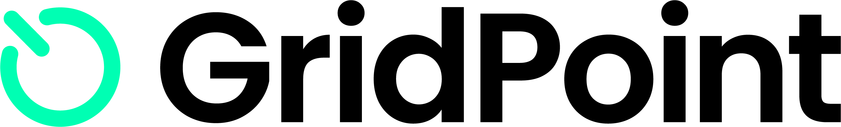 Gridpoint logo in black and green on transparent background.