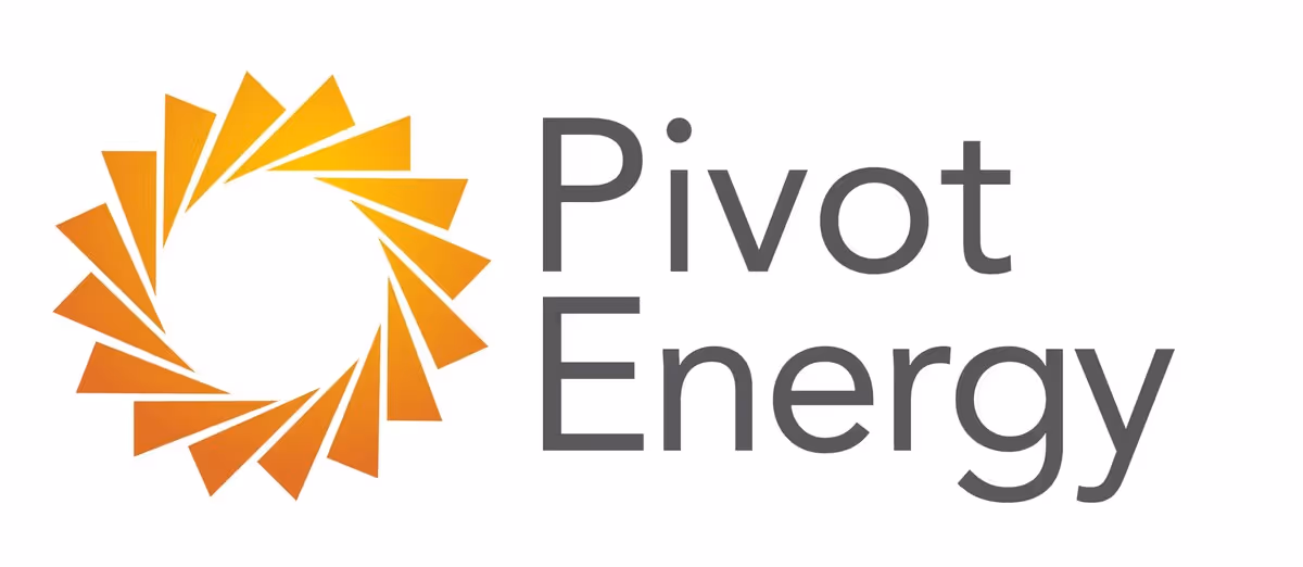 pivot energy logo in black and orange on white background.