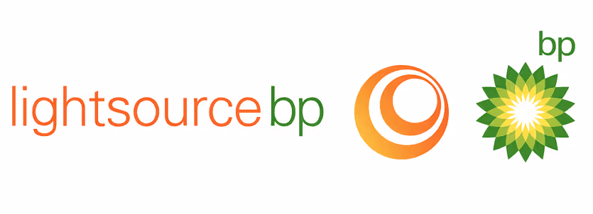Lightsource bp logo in orange and green on white background.