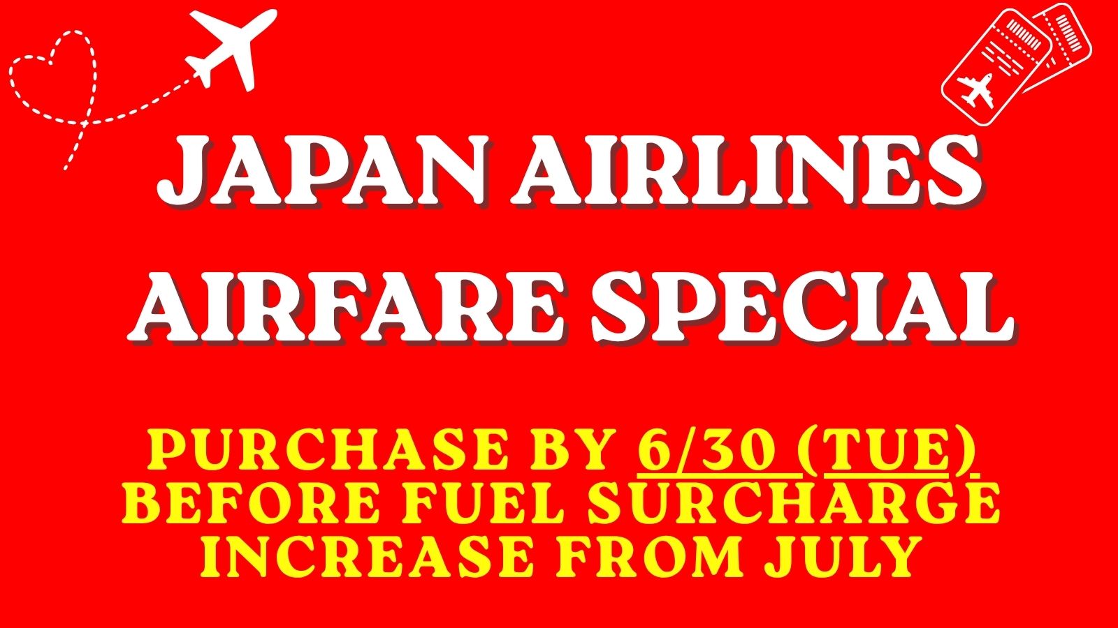‼️JAPAN AIRLINES Airfare Sale‼️ ***Purchase By 6/30(Tue)***🛫✨