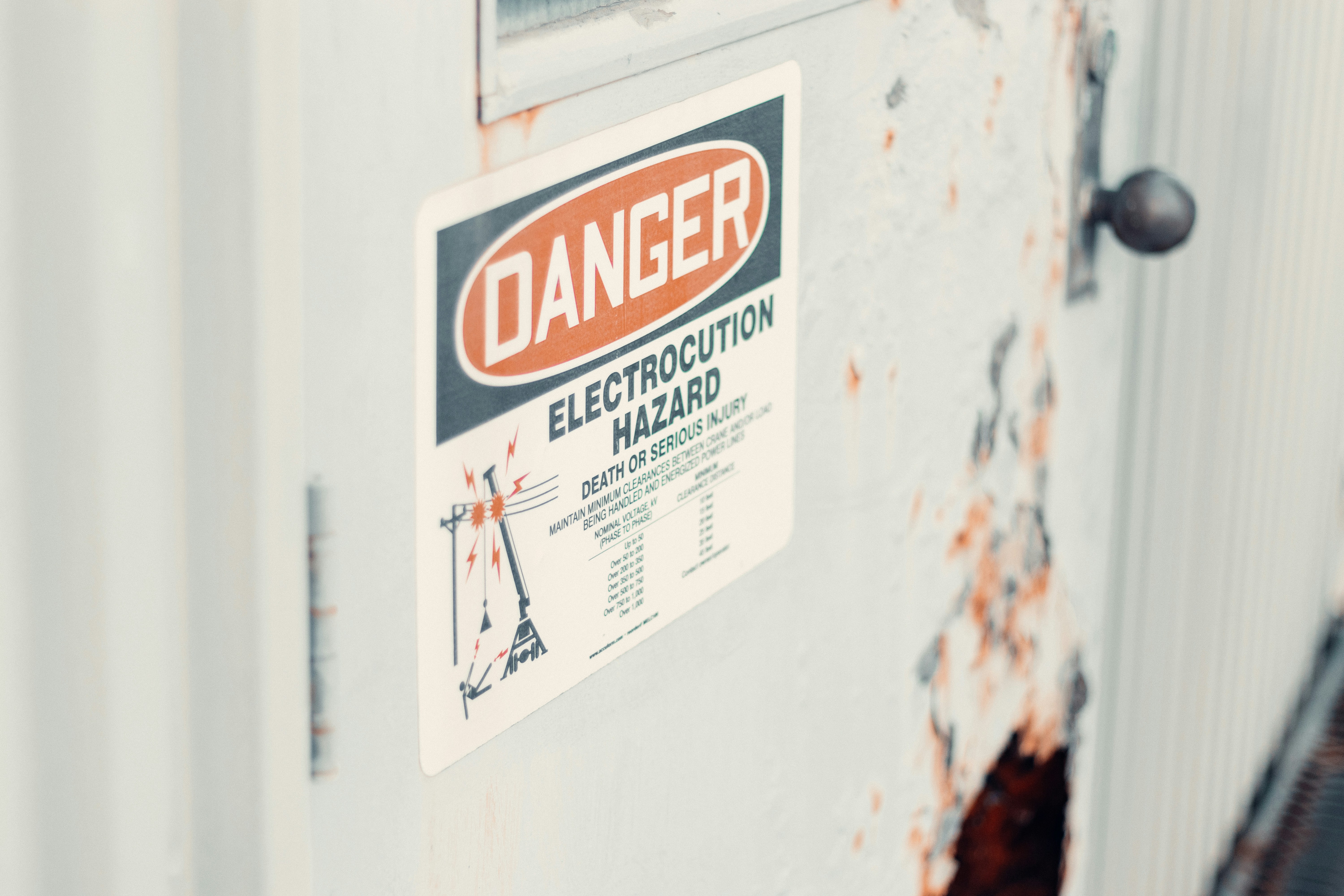 Danger Warning on Electrical Box